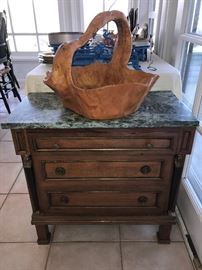 Empire style 3 drawer chest.