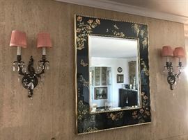 Eglomise framed mirror
