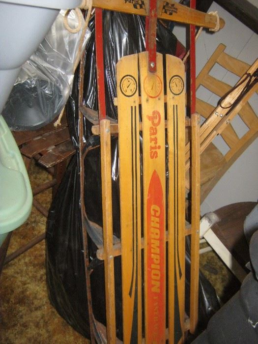Vintage wood sled