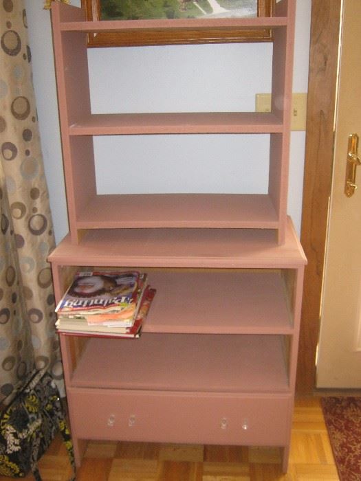 Painted shelf unit