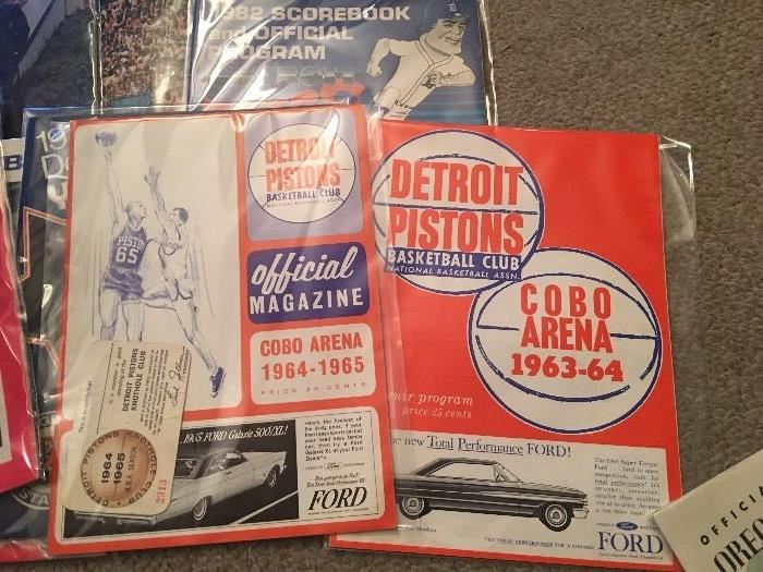 Super cool find of Detroit Pistons game programs