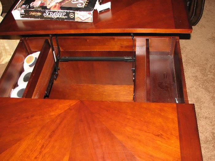 convertible coffee table / pub table with storage