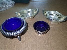 STERLING WITH COLBALT BLUE GLASS