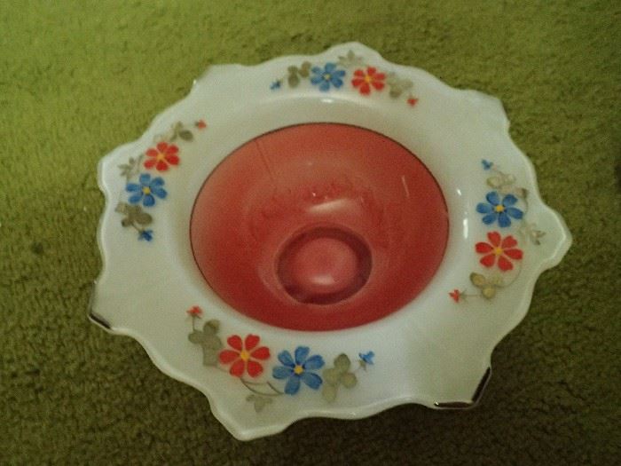 GLASS PAINTED BOWL