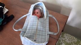 VINTAGE VYNAL BABY DOLL HOLDER
