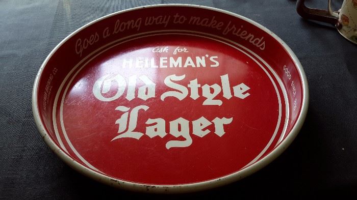 HEILEMAN'S OLD STYLE LAGER ROUND TRAY