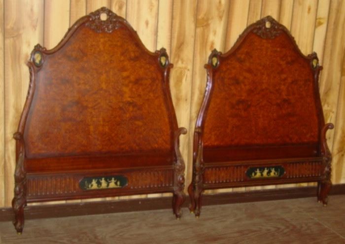 Pair Of Mahogany Twin Beds
