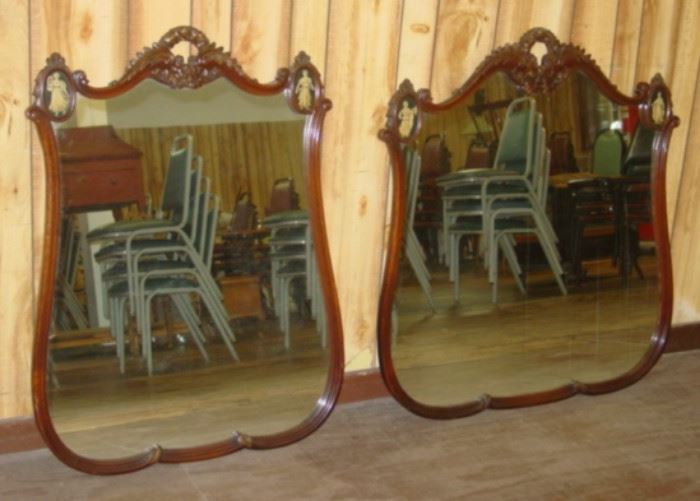 Matching Pair Of Wall Mirrors (Matches Twin Beds)