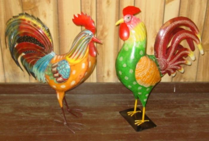 Metal Yard Decoration Roosters