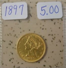 1897 Gold $5.00 Coin