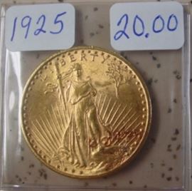 1925 Gold $20.00 Coin