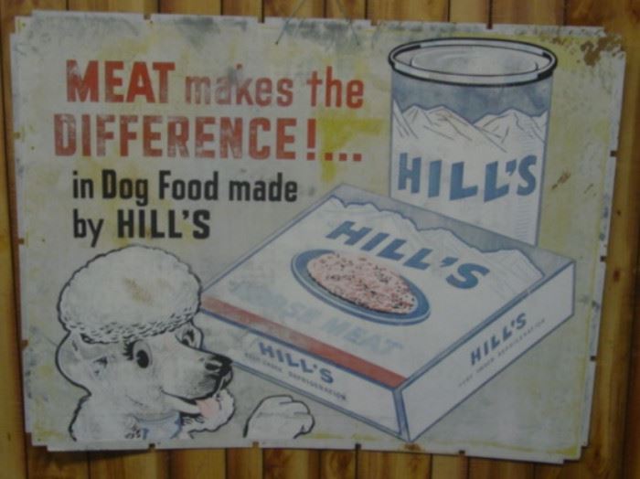 Metal Hill's Dog Food Sign - 45" x 59"