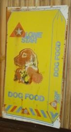 Metal Lone Star Dog Food Sign - 48" x 87"