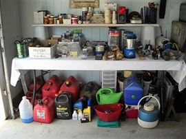 GAS CANS TOOLS COOLERS SPRAYERS AND OTHER TOOLS