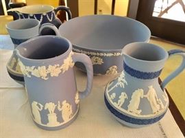 Wedgewood England blue china set