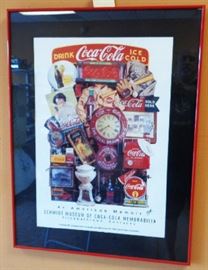 Vintage Schmidt's Coca-Cola Museum Poster, Framed