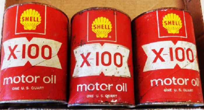 Vintage Shell Oil Cans