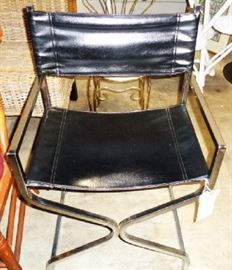 Vintage Chrome/Leather Director's Chair