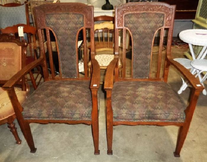 Set of Vintage "King/Queen" Chairs