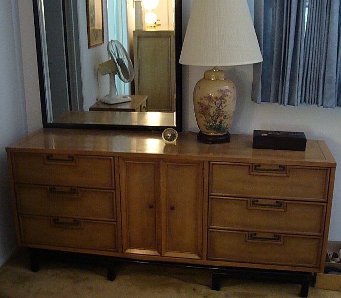 Part of the Mid century bedroom set-bed is king size!