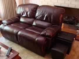 Leather recliner