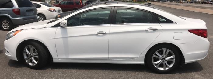 2013 Hyundai Sonata with 18k miles  Title will be here next week, as this was a estate being settled the DMV is taking their time. But you will receive a bill of sale as soon as you buy it so you an take it home.  Unless you pay by check, we wait for the check to clear.