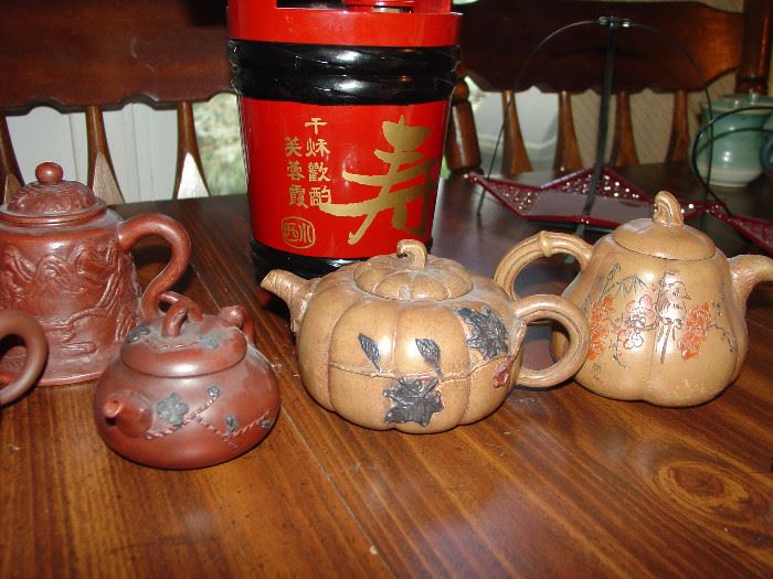 Vintage Chinese Yixing Clay Teapots