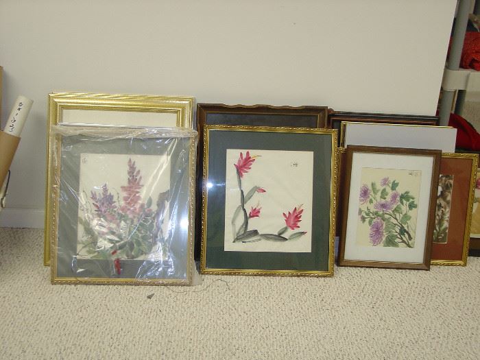 Various Framed Watercolors