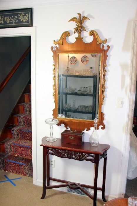 Chippendale Mirror, Side Table