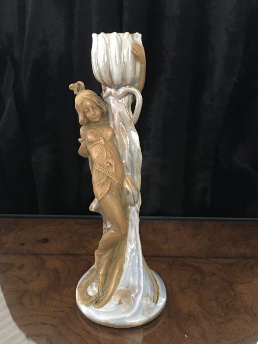 Ernst Wahliss Austrian Art Nouveau Candlestick