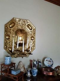 Large Brass Sconce