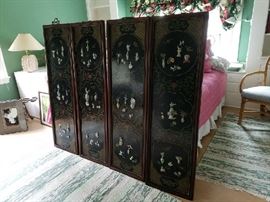 Chinese Four Panel Screen 