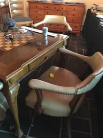 Hancock and Moore game table and four chairs