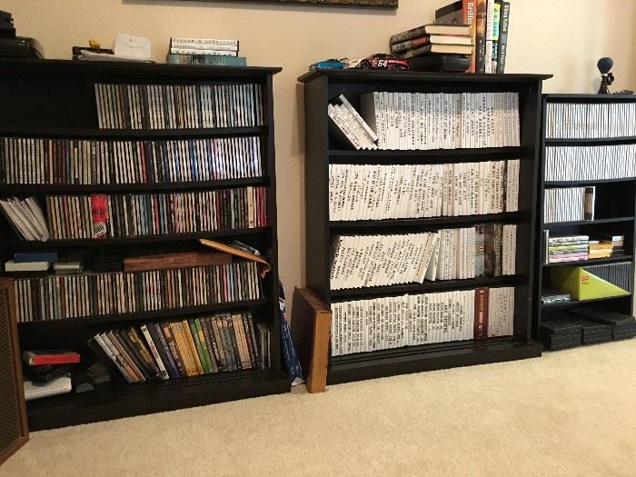 CD's, DVD's, Shelves