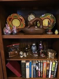 Decorative Items, Wood Goose, Ceramic Bunnies, cloisenaise, Books 