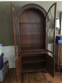 Baker Furniture Lighted China Cabinet w/ Glass Shelves - Detail