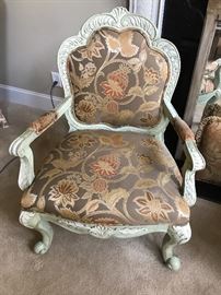 Highland House Distressed Upholstered Arm Chair - 2 of 2
