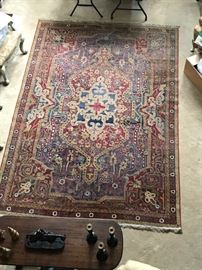 Area Rug - Reds/Blues/Golds - Handtied Wool - 8' x 11.5'