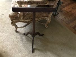 Antique Walnut Newspaper Stand 