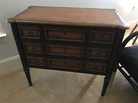 Painted Wood Three-Drawer Dresser
