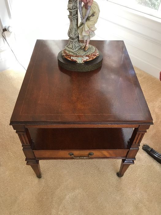 Walnut One-Drawer End Table - 1 of 2