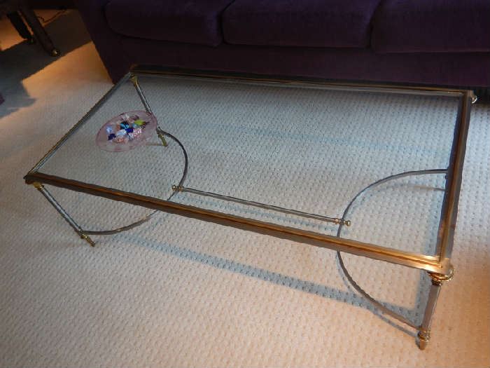 Lovely Brass & Glass Coffee Table