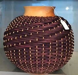 Woven Wicker Vase