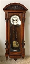 Antique Walnut Wall Clock