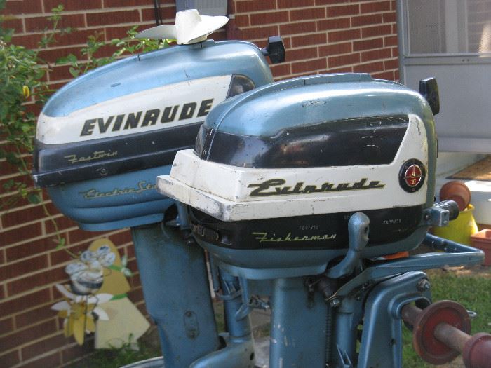 Evinrude Electric Start 15 Horse Boat Motor  & Evinrude Fisherman 5.5 Horse Boat Motor - Both in excellent working condition
