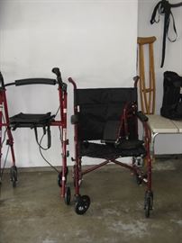 Collapsible Wheel Chair & Walker