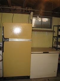 Vintage Refrigerator & Freezer