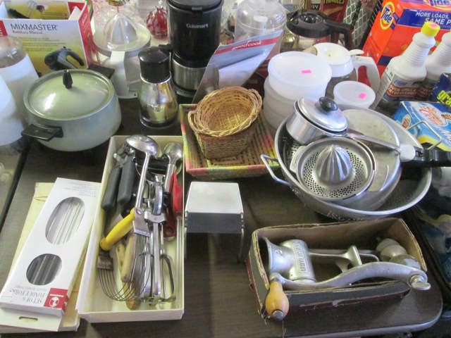 Vintage Cutlery, Pans and a Meat Grinder, just like my Mom's!