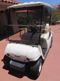 Yamaha electric golf car with cover and charger.  Batteries new in 2014.  Excellent condition.  Item is on eBay.  Listing 332359507486.  Open for bidding now and ends on Friday 9/1.