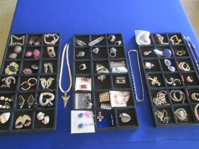 Lots of costume jewelry plus sterling and gold jewelry - will only be at house during sale hours